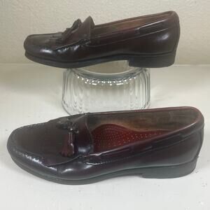 GH BASS Mens Shoes Brompton Tassel Loafer Size 8.5 Burgundy Codovan Color